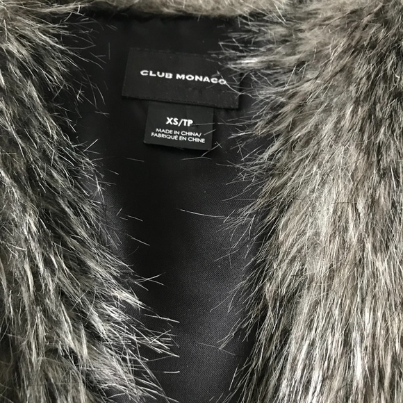 Club Monaco: Faux Fur Vest - Picture 4 of 5